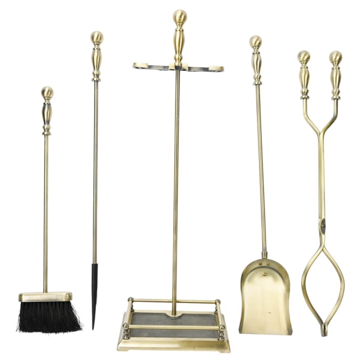 WROUGHT IRON BRUSHED BRASS TONED