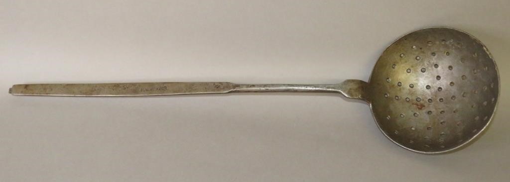 WROUGHT IRON BUTCHERING SKIMMER