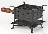 WROUGHT IRON CAMP STOVE, 18TH