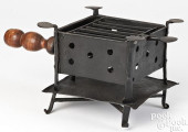WROUGHT IRON CAMP STOVE, 18TH