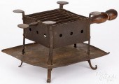 WROUGHT IRON CAMP STOVE, 19TH