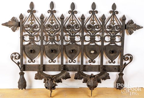 WROUGHT IRON CANDLE SCONCE, 19TH
