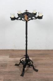 WROUGHT IRON CANDLE STANDWroug