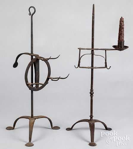 WROUGHT IRON CANDLESTAND AND MEAT