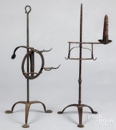 WROUGHT IRON CANDLESTAND AND M