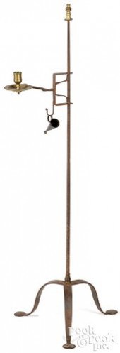 WROUGHT IRON CANDLESTAND, CA.