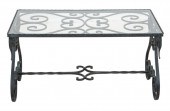WROUGHT IRON COFFEE TABLE WITH