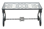 WROUGHT IRON COFFEE TABLE WITH