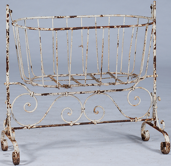 Wrought Iron Cradle Plant Stand
