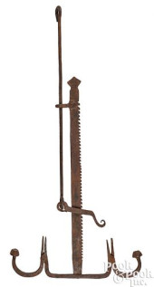 WROUGHT IRON DOUBLE RUSH LIGHT