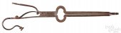 WROUGHT IRON EMBER TONGS, 19TH