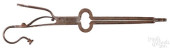 WROUGHT IRON EMBER TONGS, 19TH