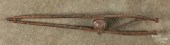 WROUGHT IRON EMBER TONGS, 19TH