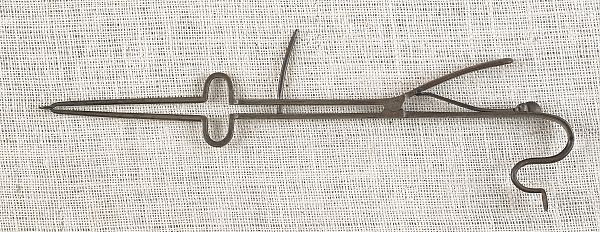 Wrought iron ember tongs ca. 1800