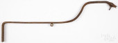 WROUGHT IRON FIREPLACE CRANE<b
