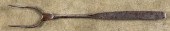 WROUGHT IRON FLESH FORK, 19TH