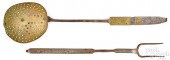 WROUGHT IRON FLESH FORK AND ST