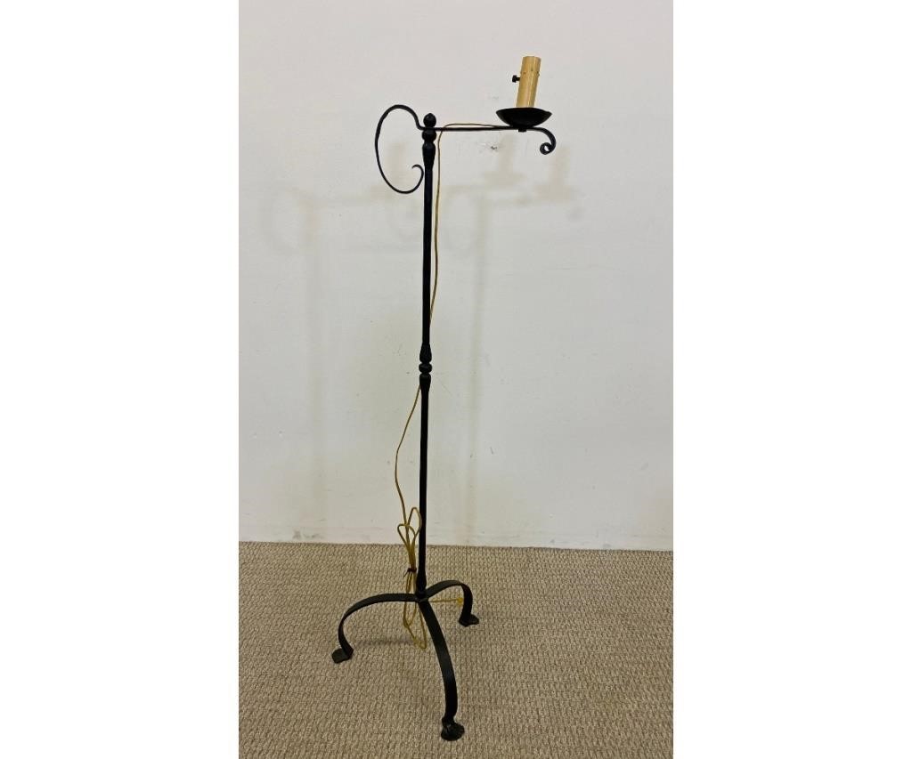 Wrought iron floor lamp 53"h x