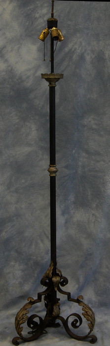 Wrought iron floor lamp, 66" h  