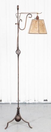 WROUGHT IRON FLOOR LAMP WITH M
