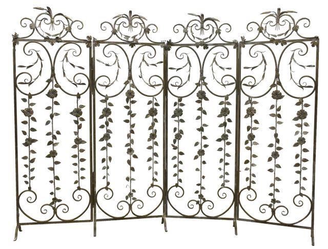 WROUGHT IRON FOLIATE DECORATED