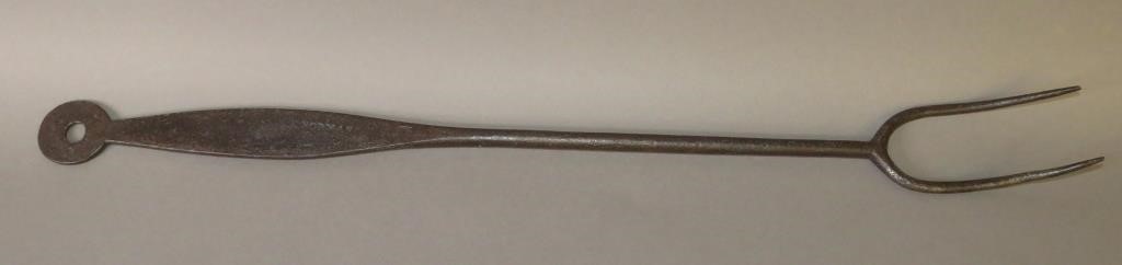 WROUGHT IRON FORK SIGNED E.