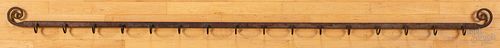 WROUGHT IRON GAME RACK, 19TH
