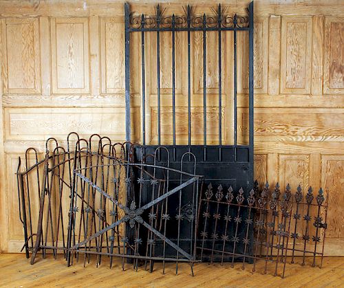 WROUGHT IRON GATES AND PAIR IRON