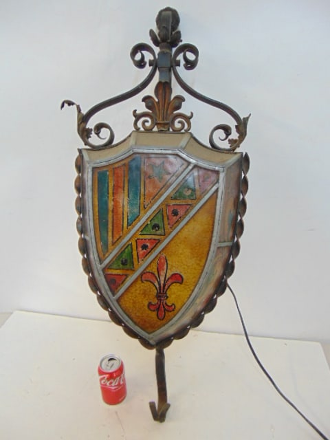 WROUGHT IRON & GLASS ARMORIAL
