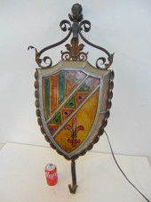 WROUGHT IRON & GLASS ARMORIAL