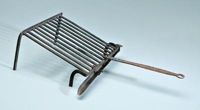 Wrought iron gridiron, sloped top