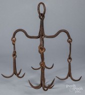 WROUGHT IRON HANGING MEAT RACK
