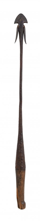 WROUGHT IRON HARPOON WITH TWO