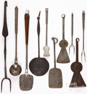 WROUGHT IRON KITCHEN UTENSILS,