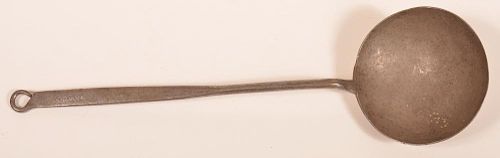 WROUGHT IRON LADLE SIGNED A. Z.