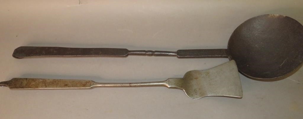 WROUGHT IRON LADLE & SPATULAca.