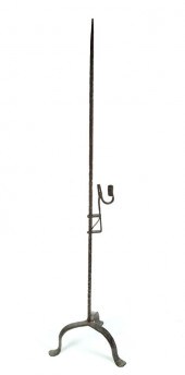 WROUGHT-IRON LIGHTING STAND.