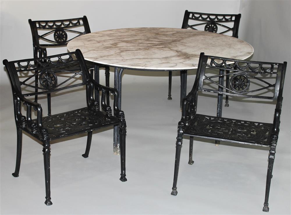 WROUGHT IRON PATIO GARDEN SET