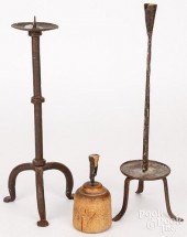 WROUGHT IRON PRICKET STICK, ET