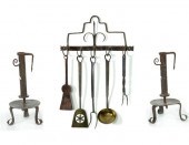 WROUGHT IRON RACK WITH UTENSIL