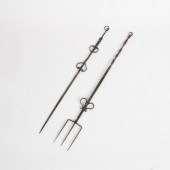WROUGHT IRON ROASTING FORKS, 1