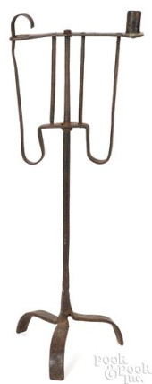 WROUGHT IRON RUSH LIGHT AND CA