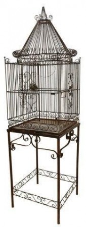 WROUGHT IRON SCROLLWORK BIRD C