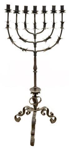 WROUGHT IRON SEVEN-LIGHT FLOOR