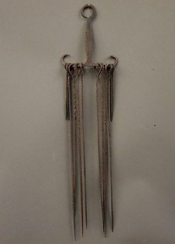 WROUGHT IRON SKEWERS AND RACKA late