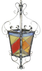 WROUGHT IRON STAINED &AMP; LEA