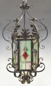 WROUGHT IRON & STAINED GLASS H