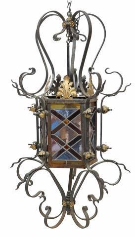 WROUGHT IRON STAINED-GLASS