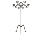WROUGHT IRON STANDING CANDELAB