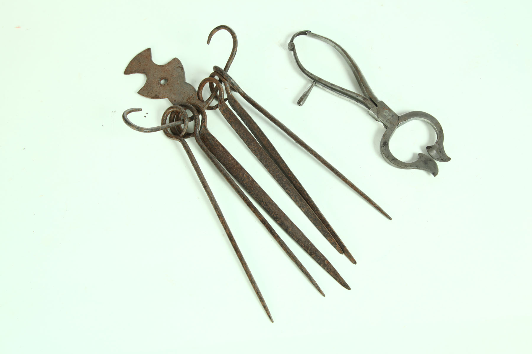 WROUGHT IRON SUGAR NIPPERS AND